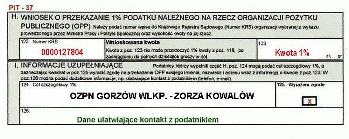1% podatku dla Zorzy